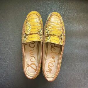 Sam Edelman, Loraine Loafer, Yellow Snake 7 (New)